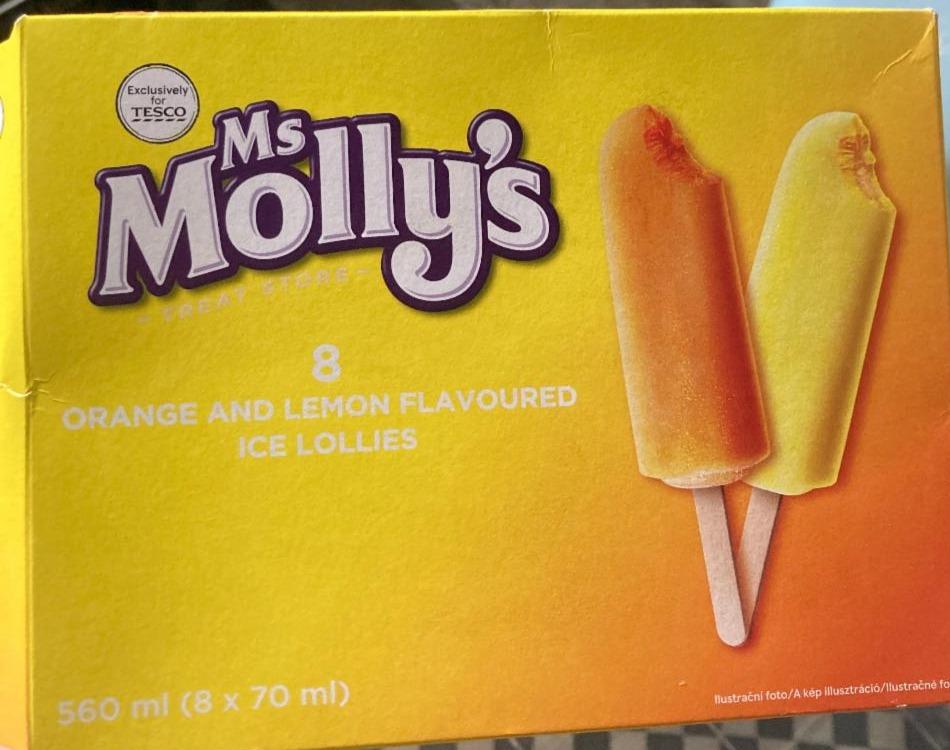 Fotografie - Orange and lemon flavoured ice lollies Ms Molly's