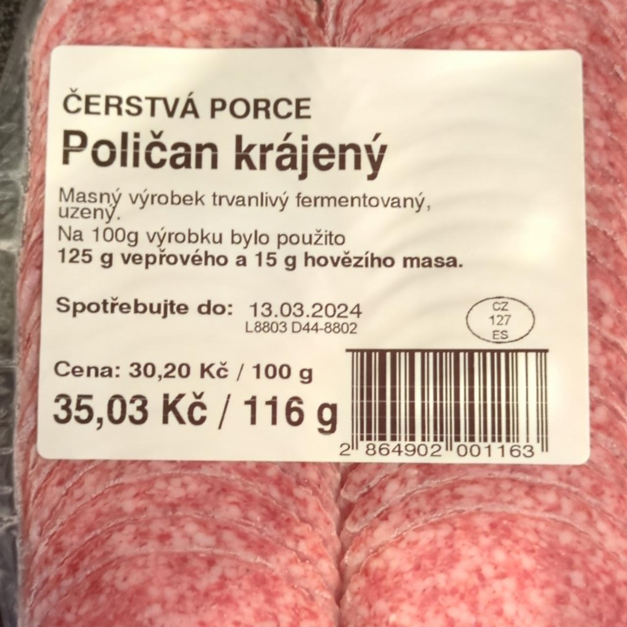 Fotografie - Poličan krájený Čerstvá porce