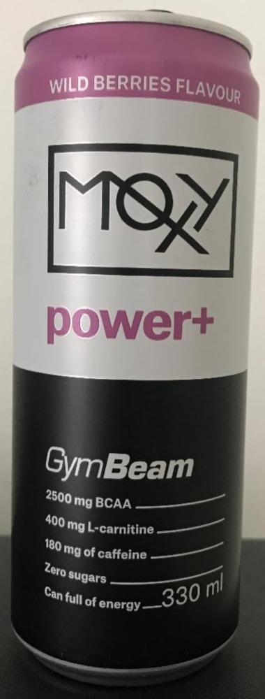 Fotografie - Moxy Power+ Energy Drink Wild berries GymBeam