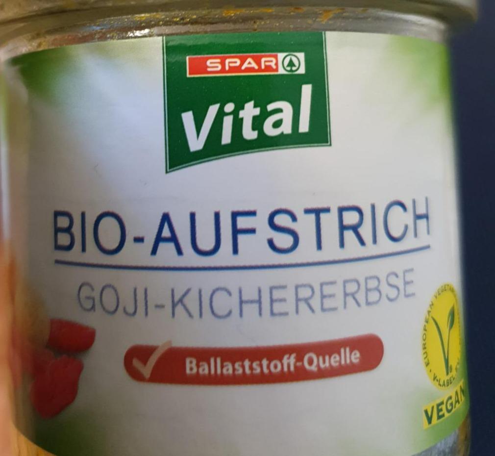 Fotografie - Bio-Aufstrich Goji Kichererbse Spar Vital