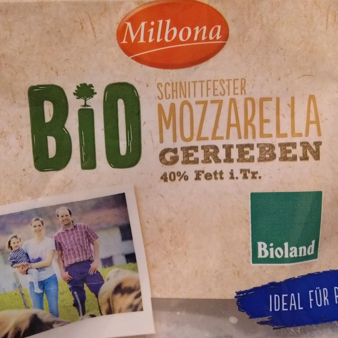 Fotografie - Bio Schnittfester Mozzarella gerieben Milbona