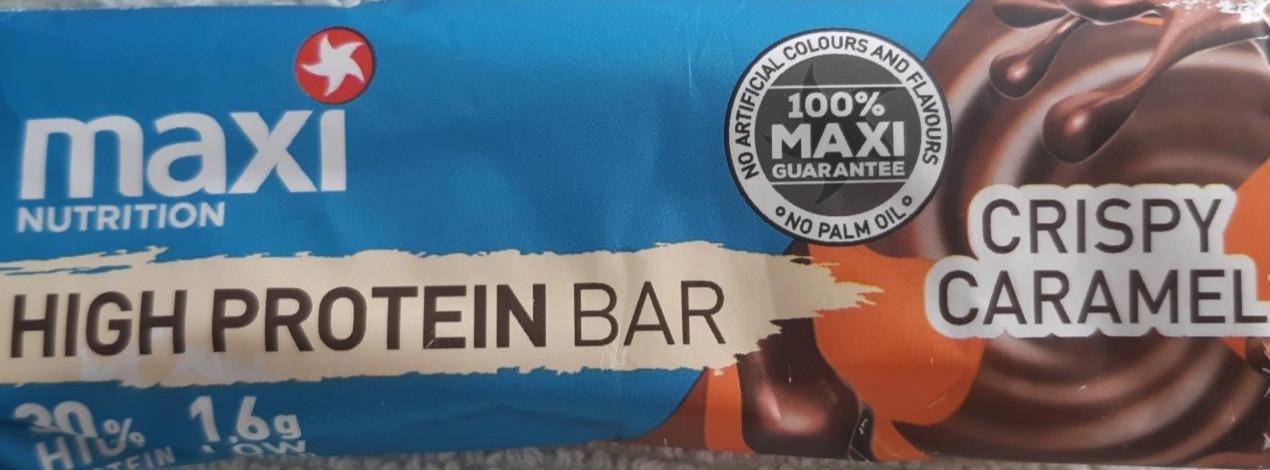 Fotografie - High Protein Bar Crispy Caramel Maxi Nutrition