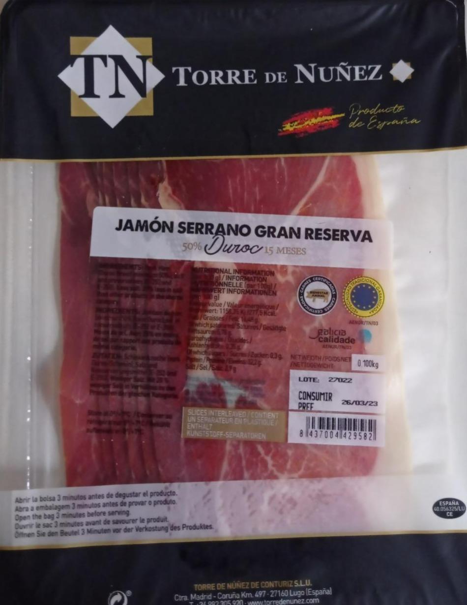 Fotografie - Jamón serrano gran reserva Torre de Nuñez