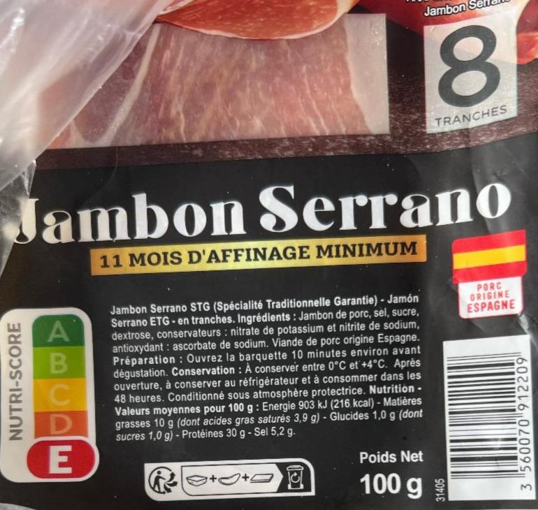 Fotografie - Jambon serrano Carrefour Extra