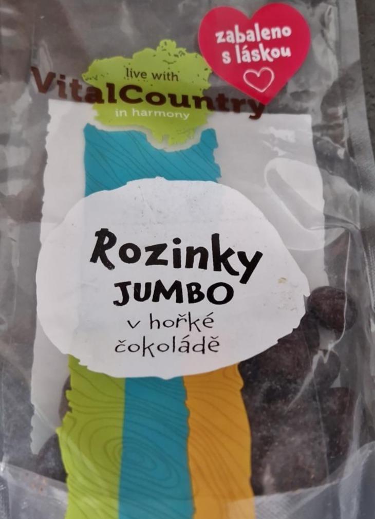 Fotografie - Rozinky jumbo v hořké čokoládě VitalCountry