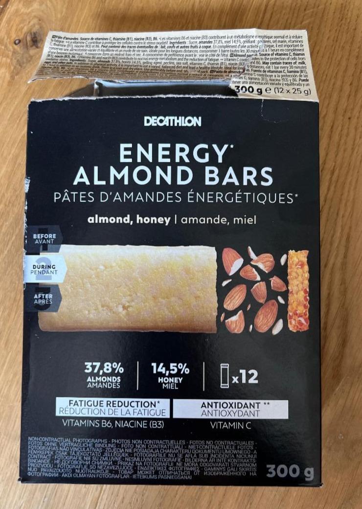 Fotografie - Energy almond bars Decathlon