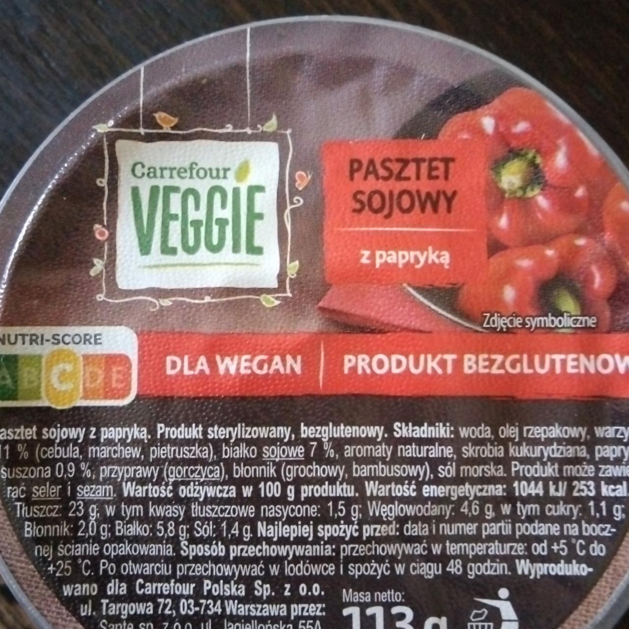 Fotografie - Pasztet sojowy z papryka Carrefour Veggie