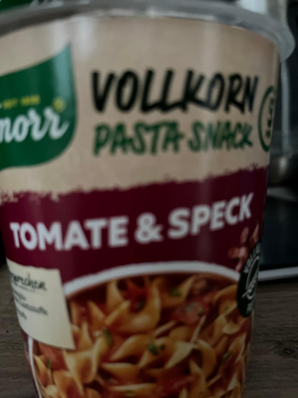 Fotografie - Vollkorn pasta snack tomate&speck Knorr