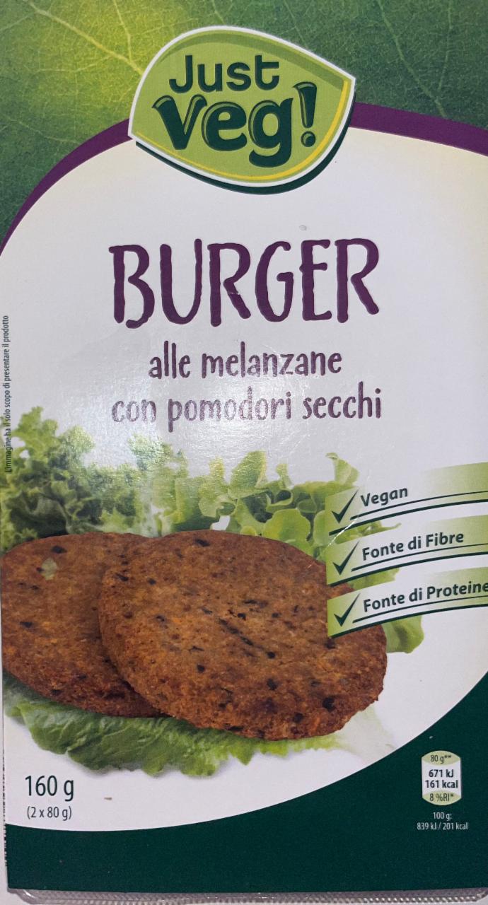 Fotografie - Burger alle melanzane con pomodori secchi Just veg!