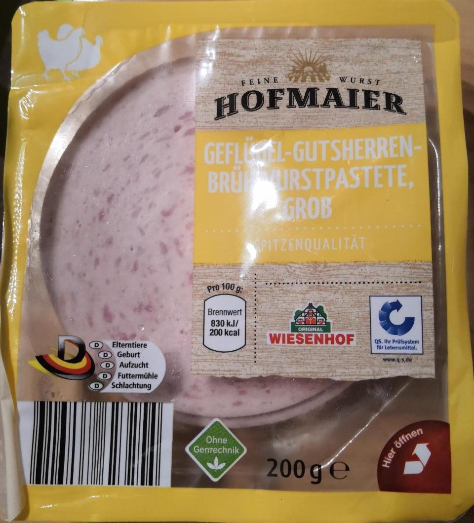 Fotografie - Geflügel-Gutsherren-Brühwurstpastete, groß Hofnaier