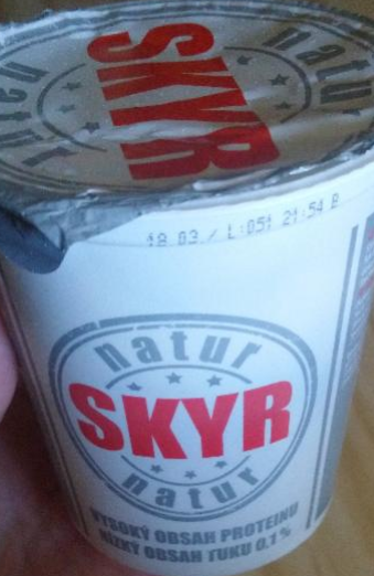 Fotografie - Skyr natur vysoký obsah proteinu nízký obsah tuku 0.1%