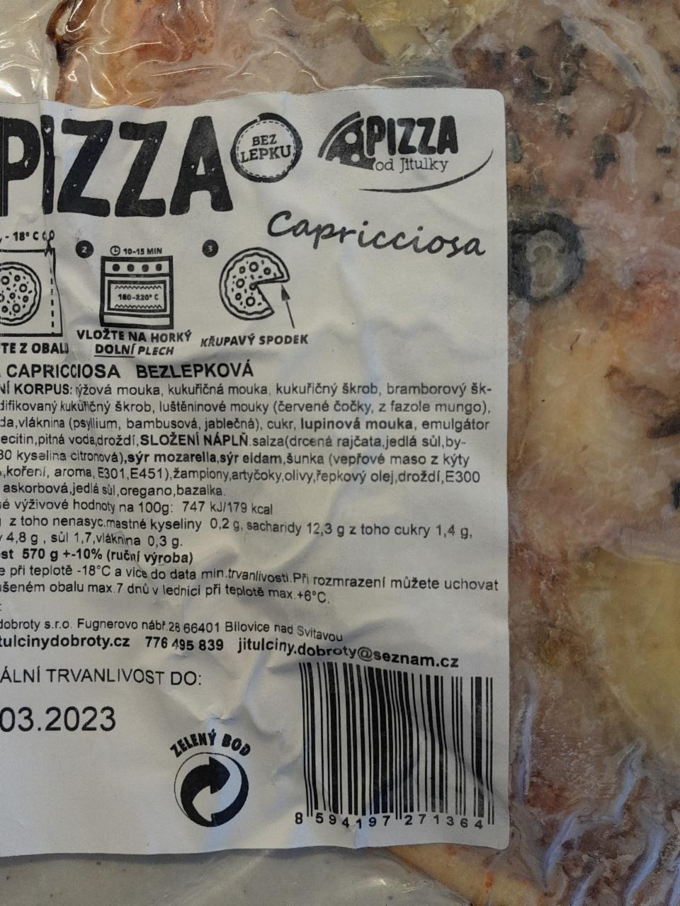 Fotografie - Pizza Capricciosa bezlepková od Jitulky