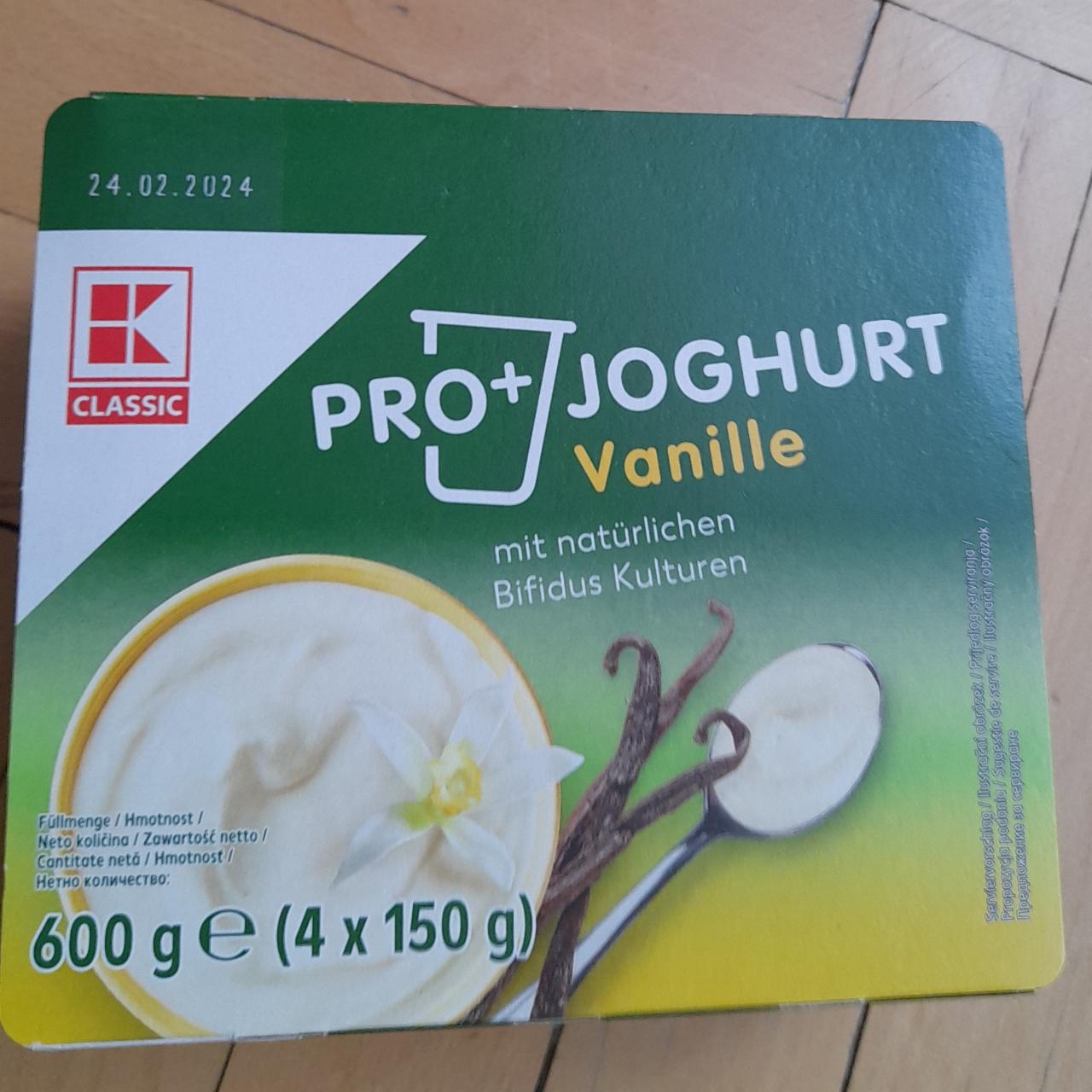 Fotografie - PRO+ joghurt Vanille K-Classic