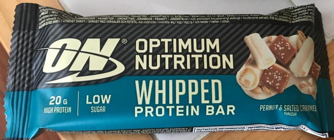 Fotografie - Whipped Protein Bar Peanut & Salted caramel Optimum Nutrition