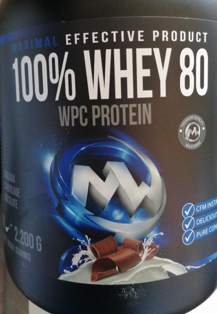 Fotografie - 100% Whey 80 WPC protein čokoláda Maxxwin