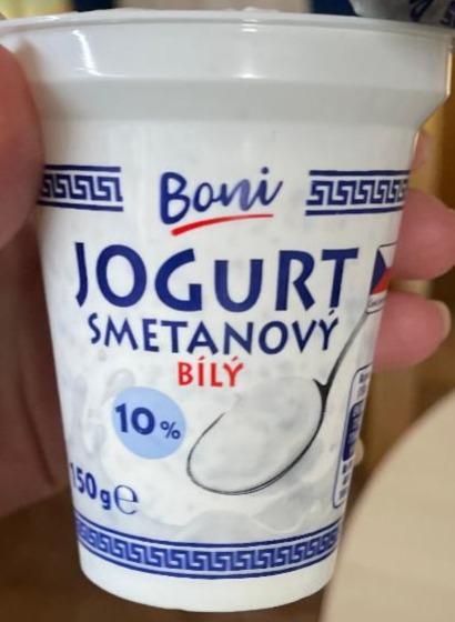 Fotografie - Jogurt smetanový bílý 10% tuku Boni