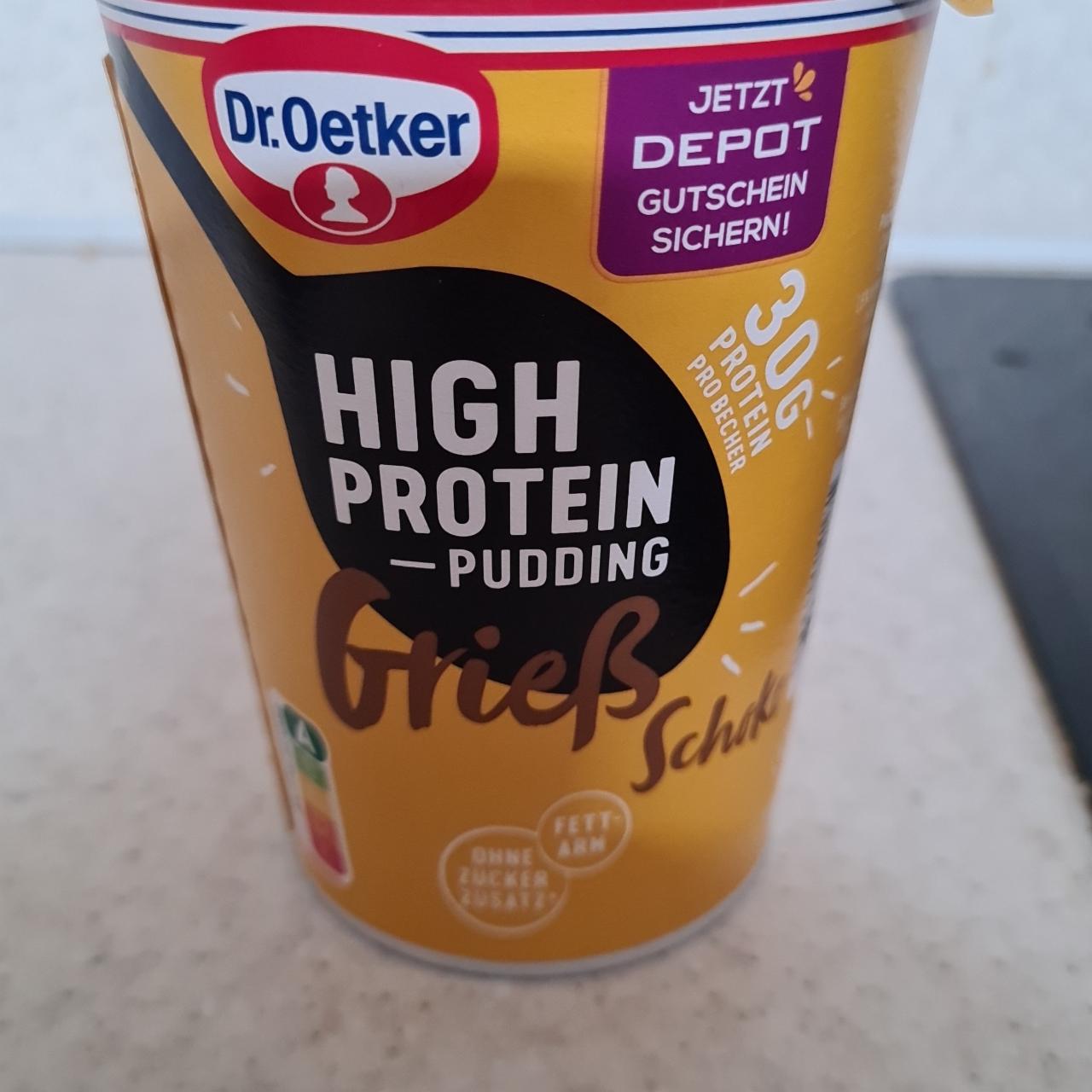 Fotografie - High protein puding Grieß Schoko Dr.Oetker