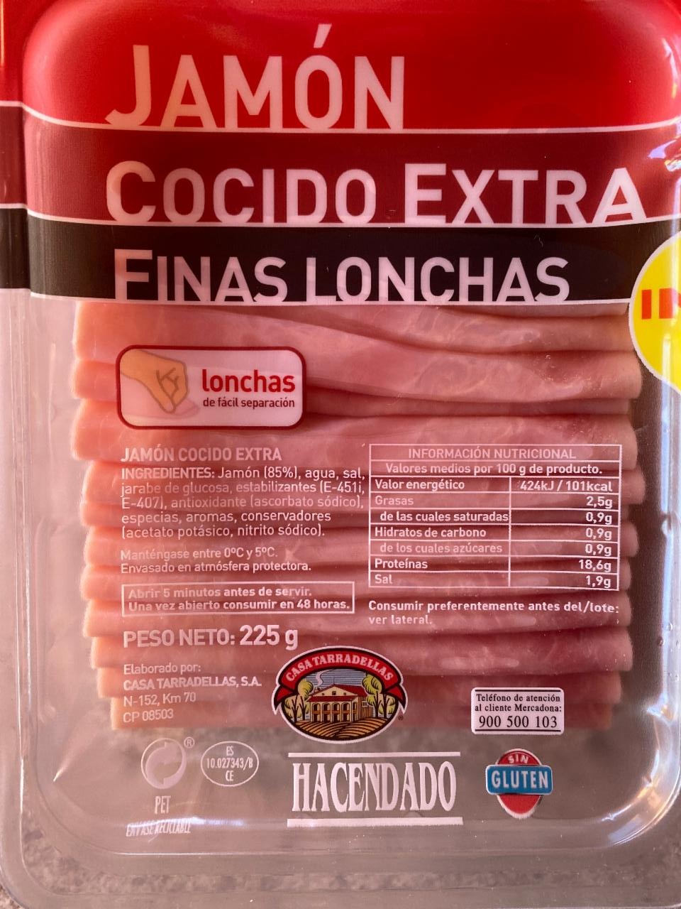 Fotografie - Jamón cocido extra finas lonchas Hacendado