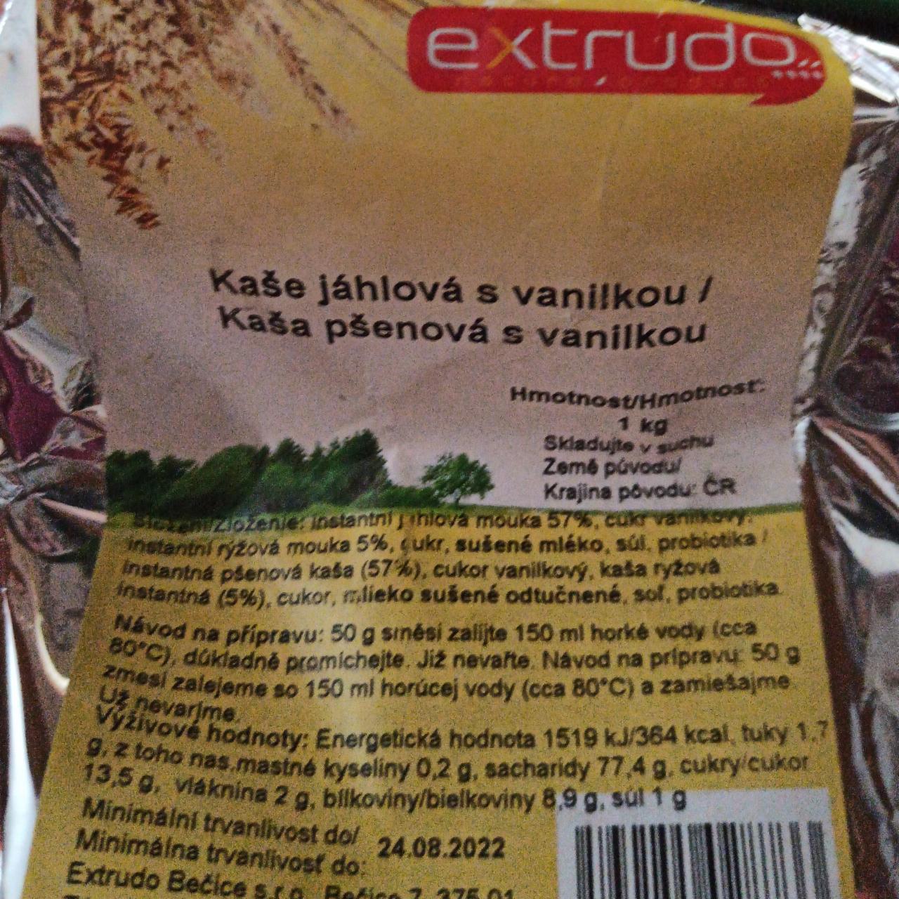 Fotografie - Kaše jáhlová s vanilkou Extrudo