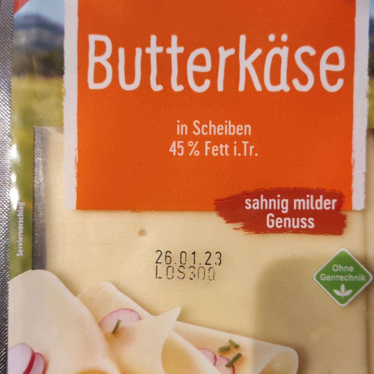 Fotografie - Butterkäse in Scheiben 45% Fett Milbona