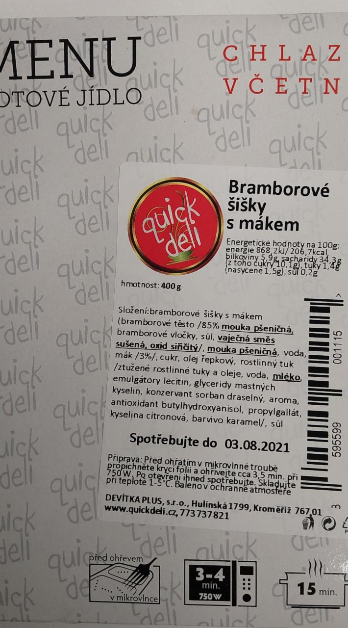 Fotografie - Bramborové šišky s mákem Quick Deli