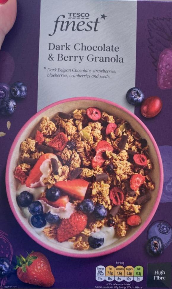 Fotografie - Dark Chocolate & Berry Granola Tesco finest