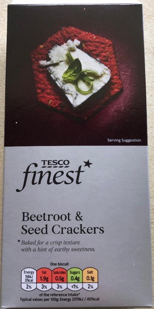 Fotografie - Beetroot & Seed Crackers Tesco finest