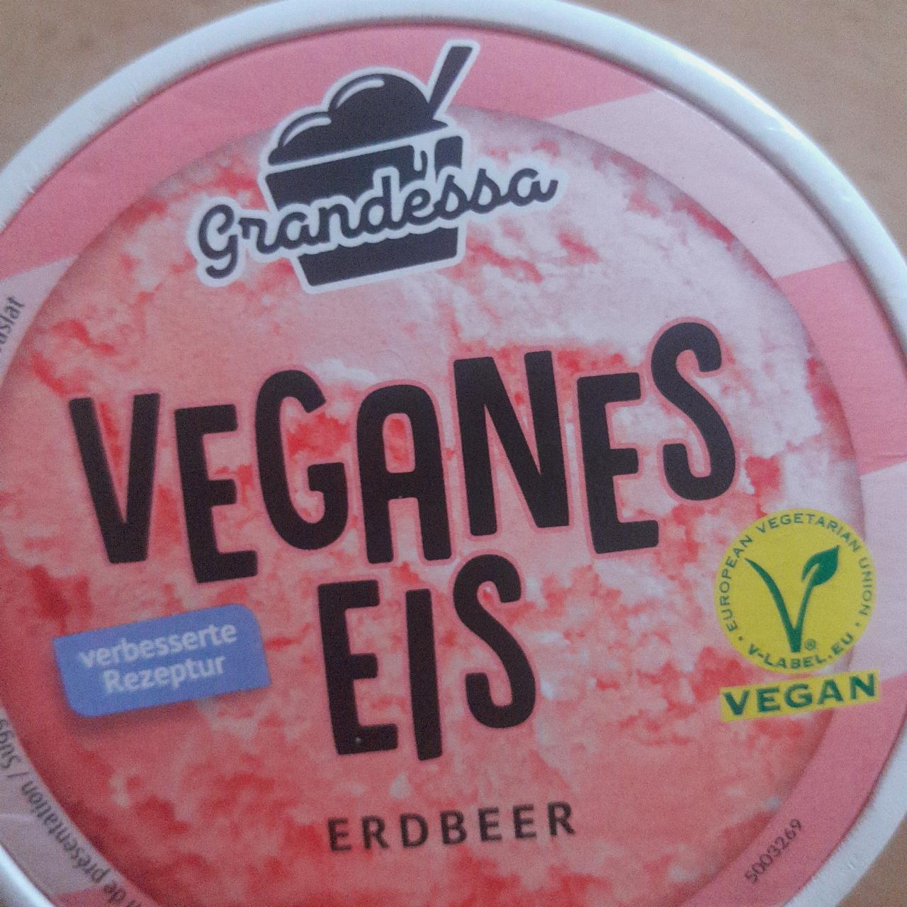 Fotografie - Veganes eis erdbeer Grandessa