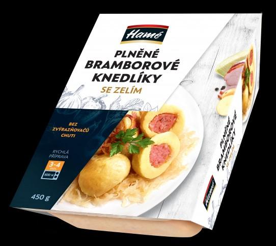 Fotografie - Plněné bramborové knedlíky se zelím Hamé