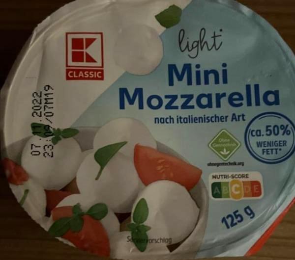 Fotografie - Mozzarella light mini K-Classic