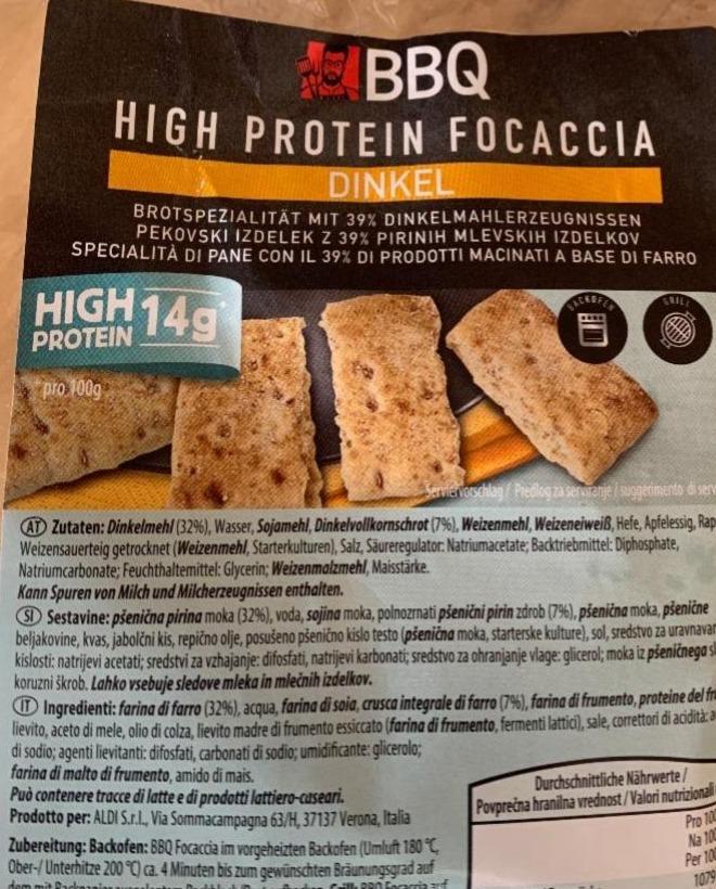 Fotografie - High protein focaccia BBQ