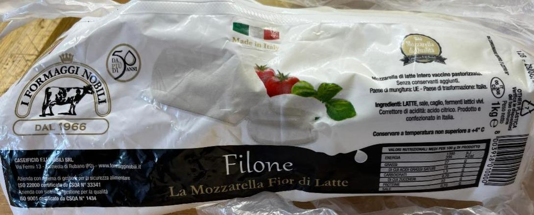 Fotografie - Filone La Mozzarella Fior di Latte I Formaggi Nobili