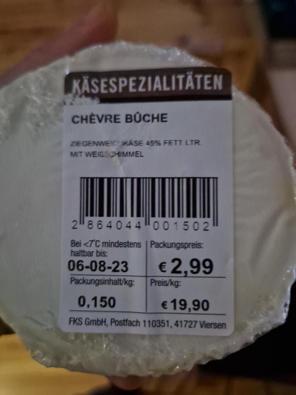 Fotografie - Ziegenweichkase 45 % fett mit weisschimmel