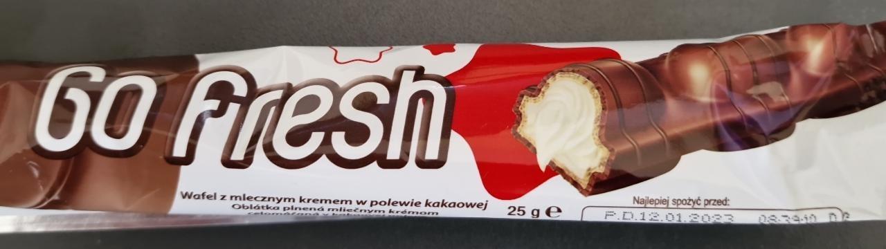 Fotografie - Wafel z mleczym kremem w polewie kakaowej Go fresh