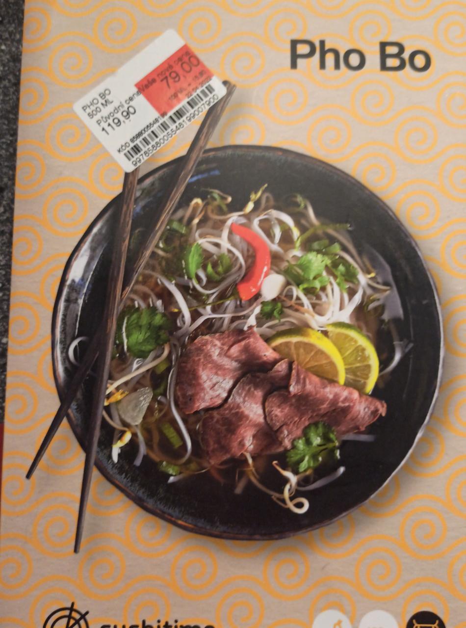 Fotografie - pho bo rýžové nudle roastbeef koriandr