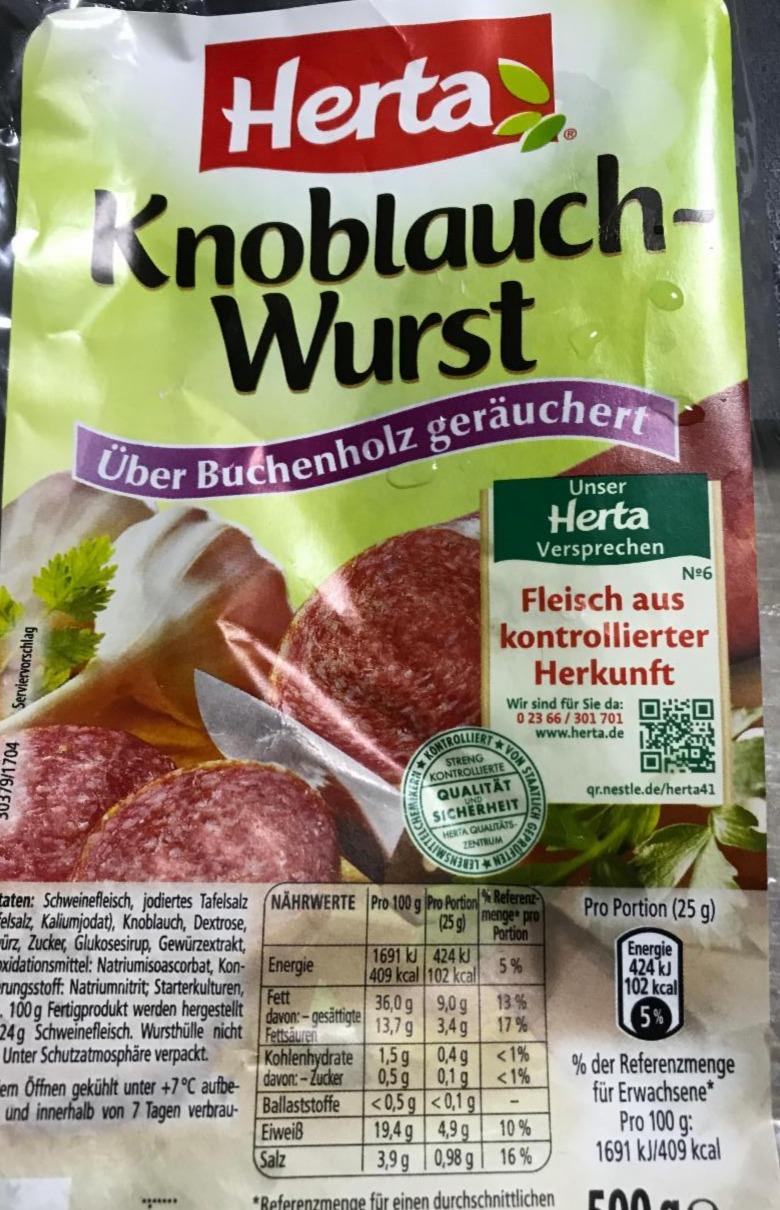 Fotografie - Knoblauch wurst Herta