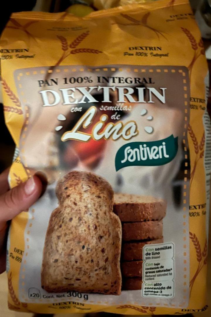 Fotografie - Dextrin pan integral con semillas de lino Santiveri