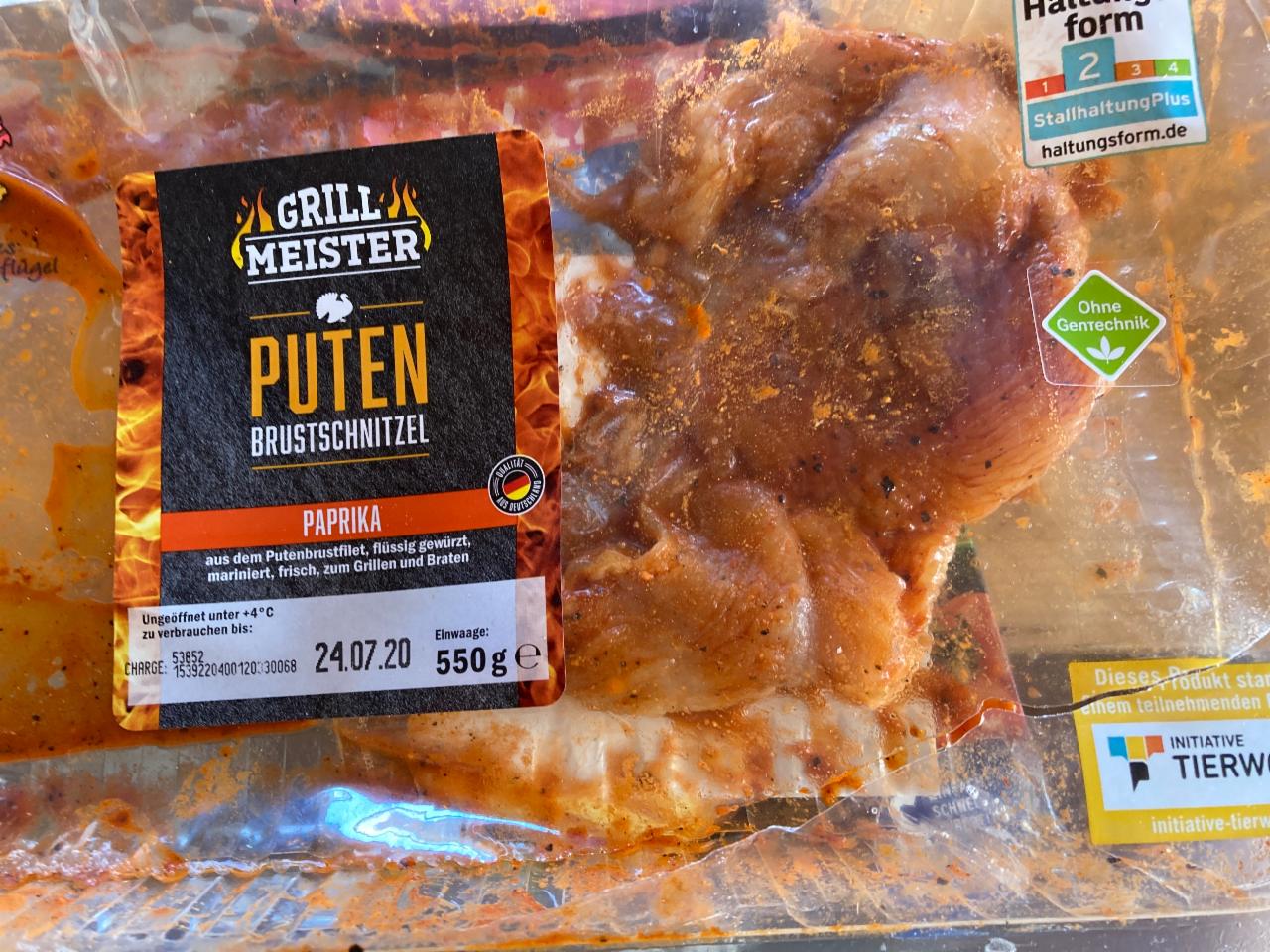 Fotografie - Puten Brustschnitzel Paprika Grill Meister