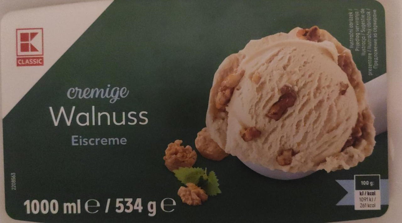 Fotografie - Cremige walnus eiscreme K-Classic