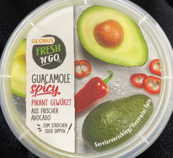 Fotografie - Fresh'n'Go Guacamole spicy pikant gewürzt Globus