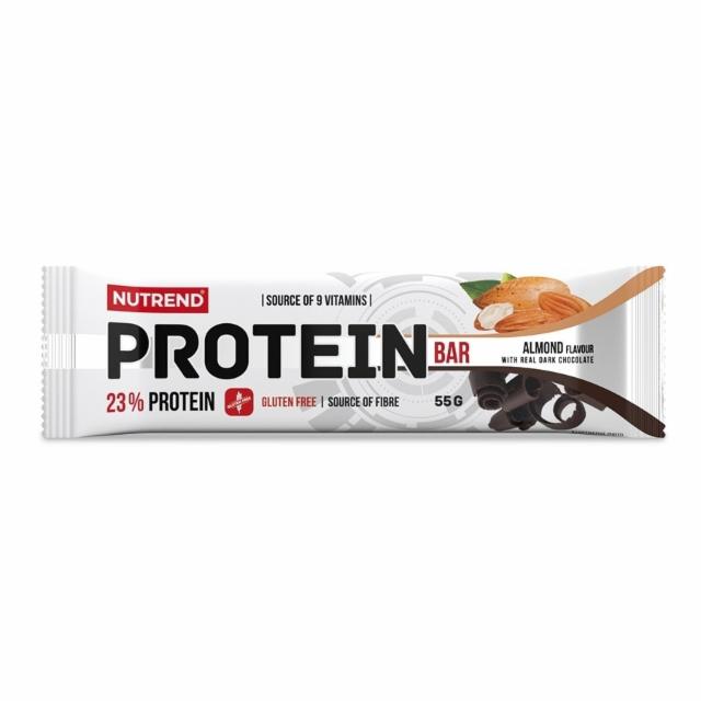 Fotografie - Protein bar 23% almond flavour with real dark chocolate (mandle v hořké čokoládě) Nutrend