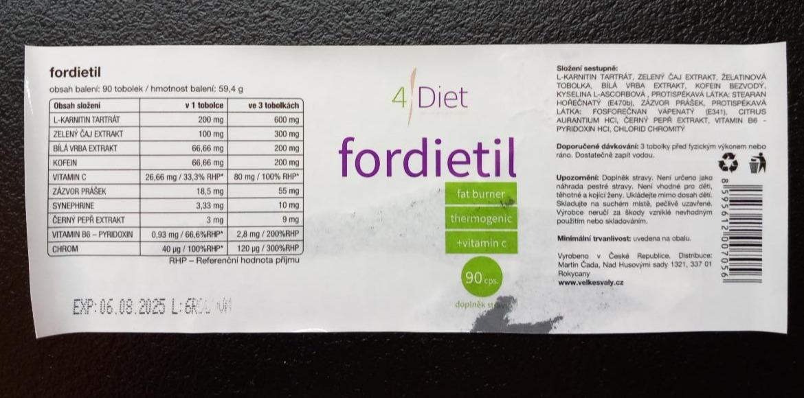 Fotografie - fordietil 4 Diet