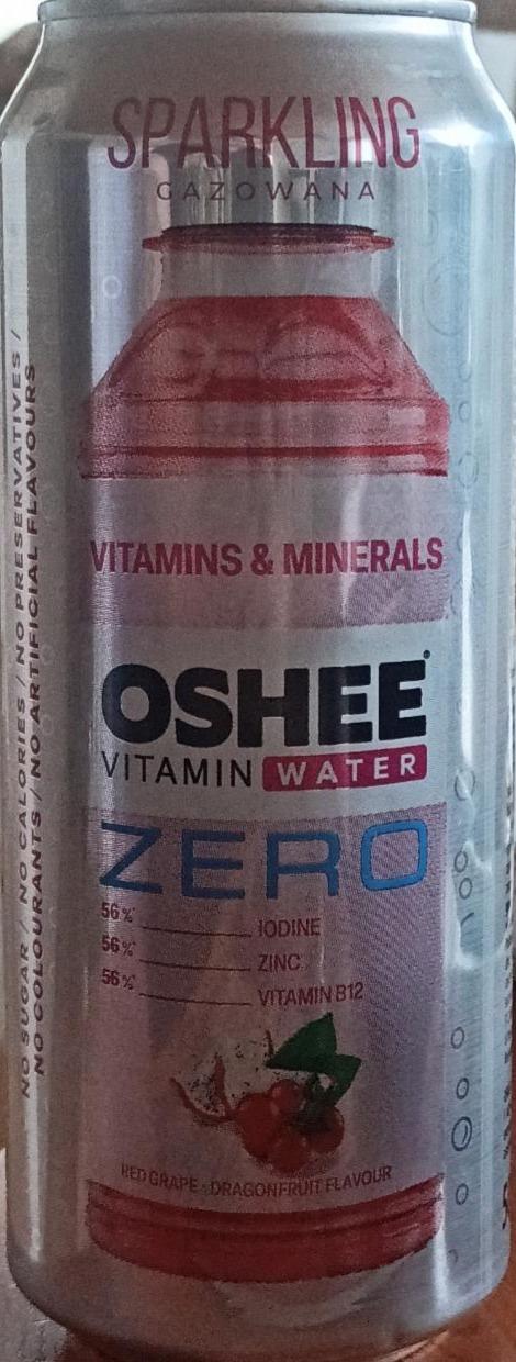 Fotografie - Vitamin water zero red grape + dragon fruit Oshee