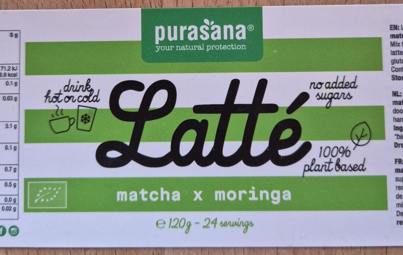 Fotografie - Latté matcha x moringa Purasana