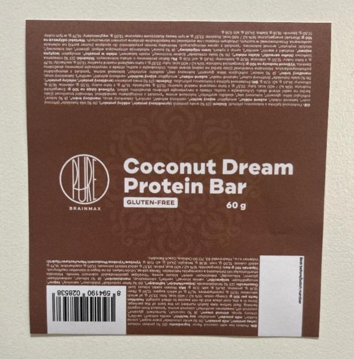 Fotografie - Pure Coconut Dream Protein Bar gluten-free BrainMax