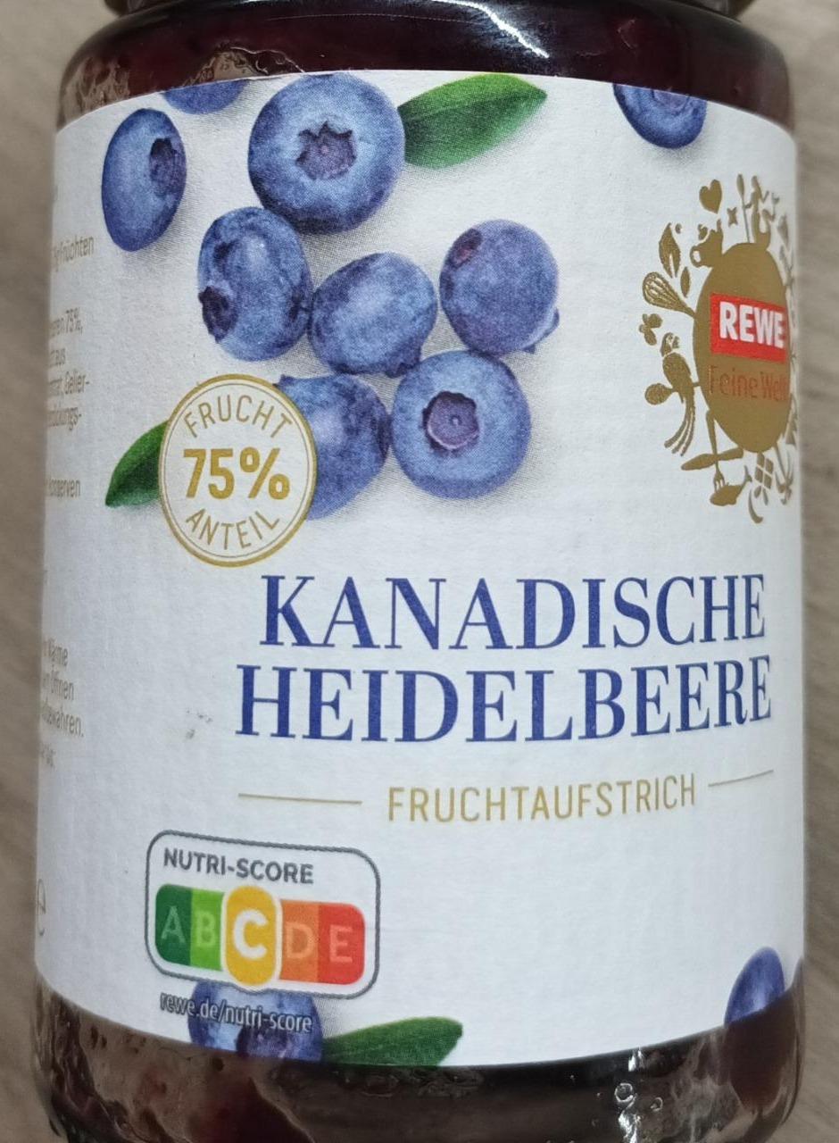 Fotografie - Fruchtaufstrich Kanadische Heidelbeere Rewe Feine Welt