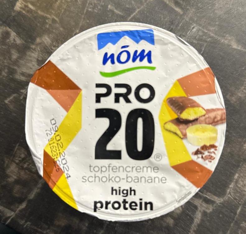 Fotografie - Pro 20 topfencreme schoko-banane Nóm