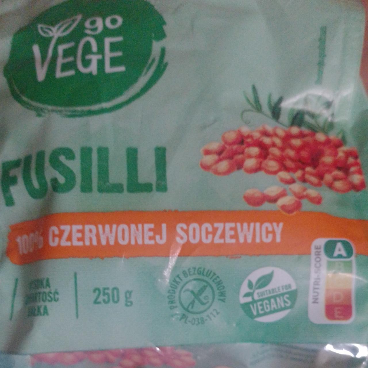 Fotografie - Fussilli 100% z czerwonej soczewicy Vege go