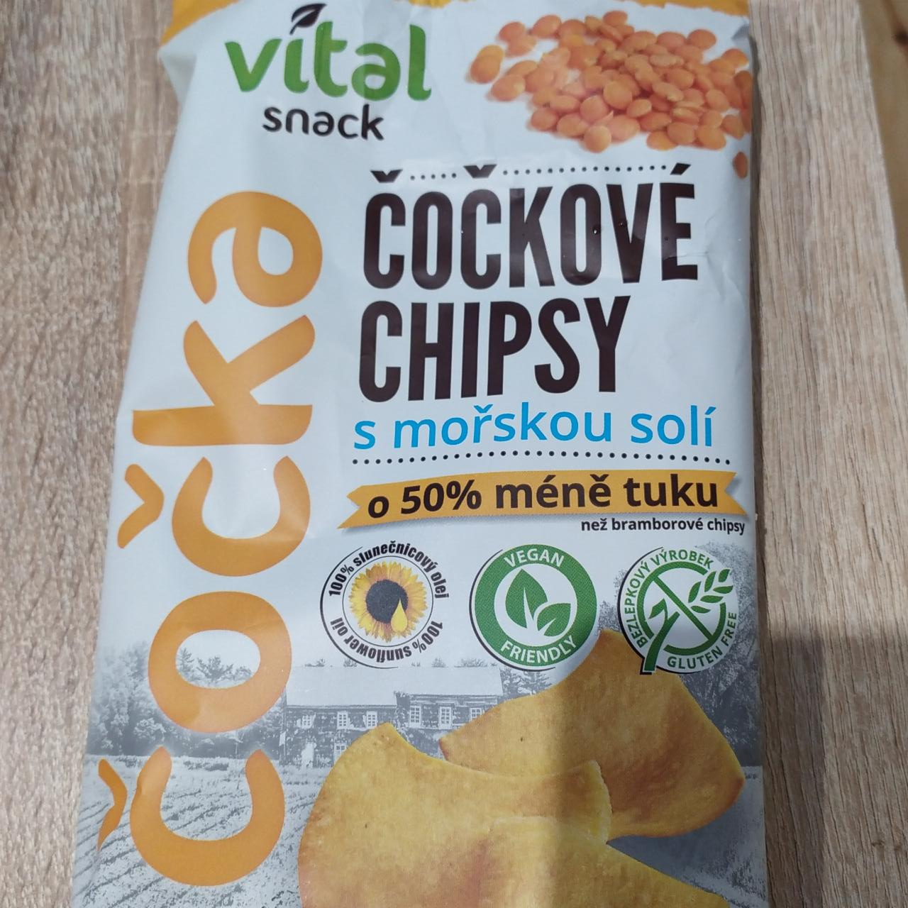 Fotografie - Čočkové chipsy s mořskou solí Vital snack