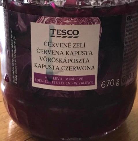 Fotografie - Červené zelí v nálevu Tesco